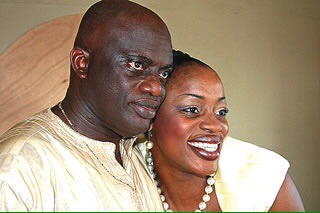 Bolanle with her late dad, Okusanya