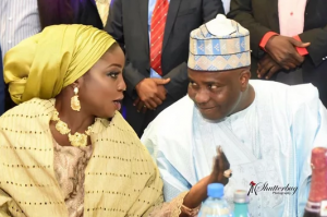 Tambuwal with wife, mairo